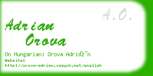 adrian orova business card